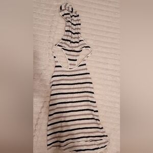 Striped Hooded Tank Top Lagaci Sport Cotton